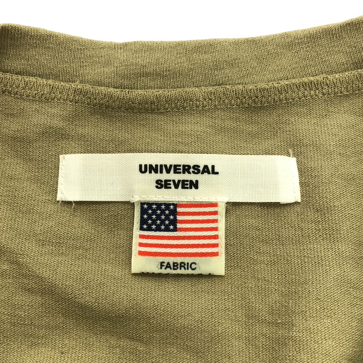 UNIVERSAL SEVEN / ユニバーサルセブン | USA コットン リネン ギャザースリーブ ワンピース | F | カーキ | レディース