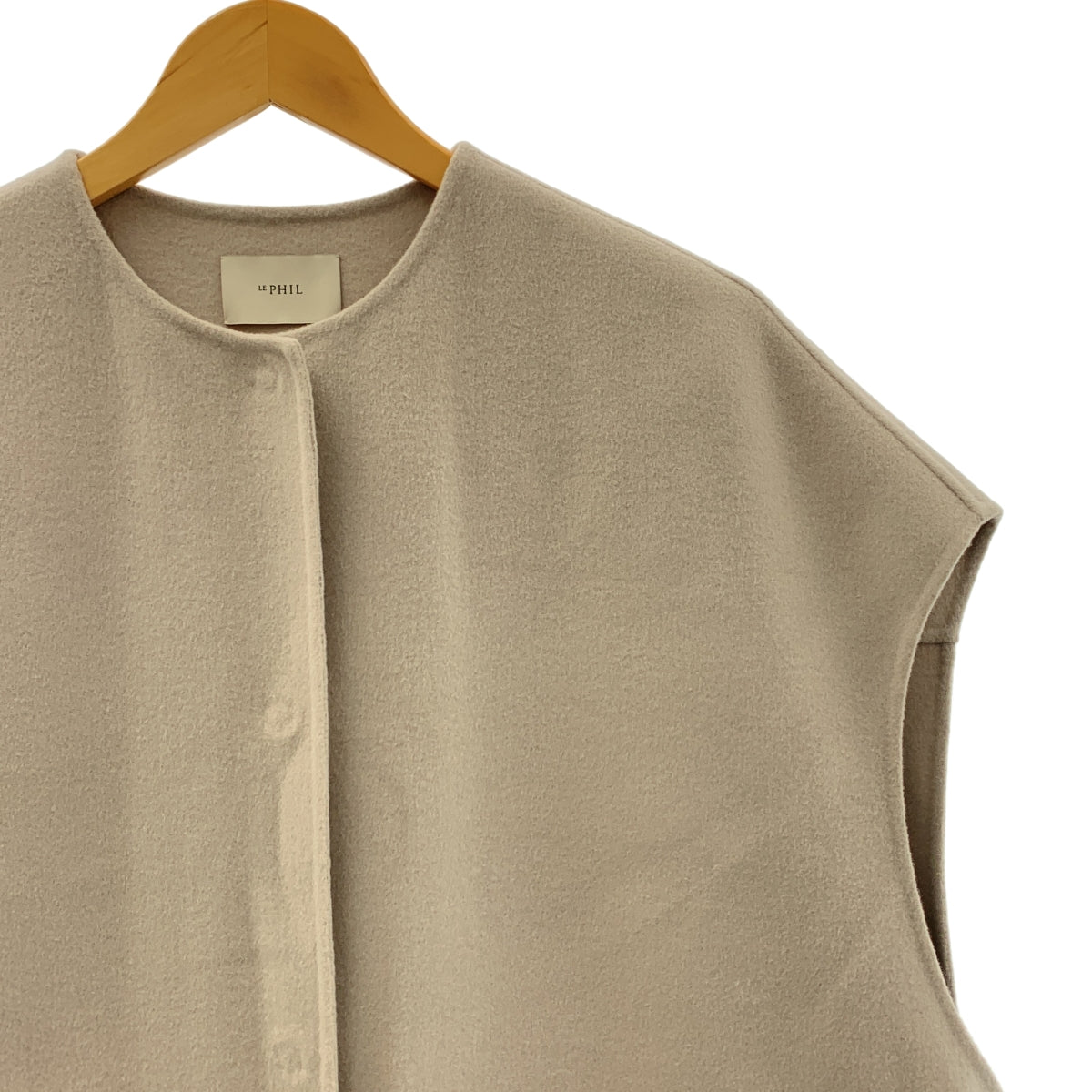 LE PHIL / 루필 | 울 로고 버튼 민소매 베스트 코트 | 0 | 여성