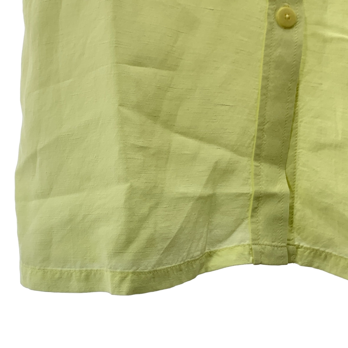 [狀況極佳] Christian Wijnants |黏膠亞麻開衩襯衫女襯衫| SHOPBOP尺寸 34 |黃色|女性的