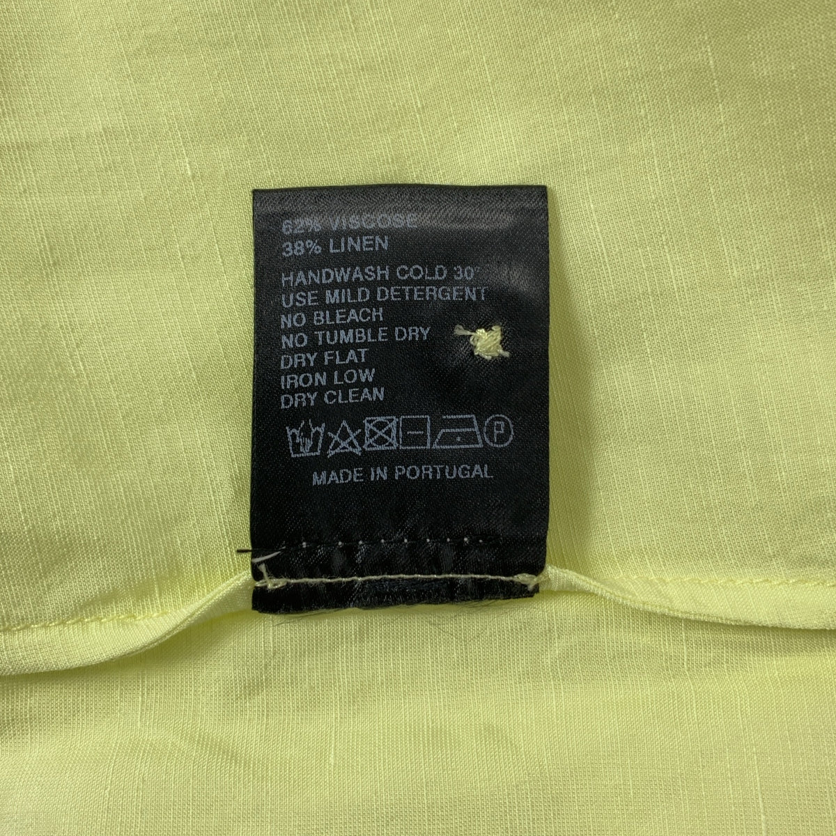 [狀況極佳] Christian Wijnants |黏膠亞麻開衩襯衫女襯衫| SHOPBOP尺寸 34 |黃色|女性的