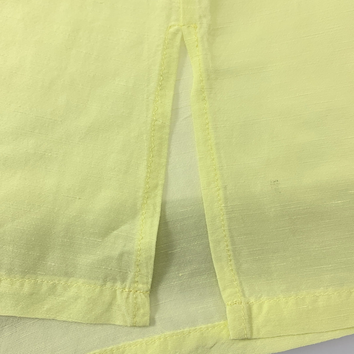 [狀況極佳] Christian Wijnants |黏膠亞麻開衩襯衫女襯衫| SHOPBOP尺寸 34 |黃色|女性的