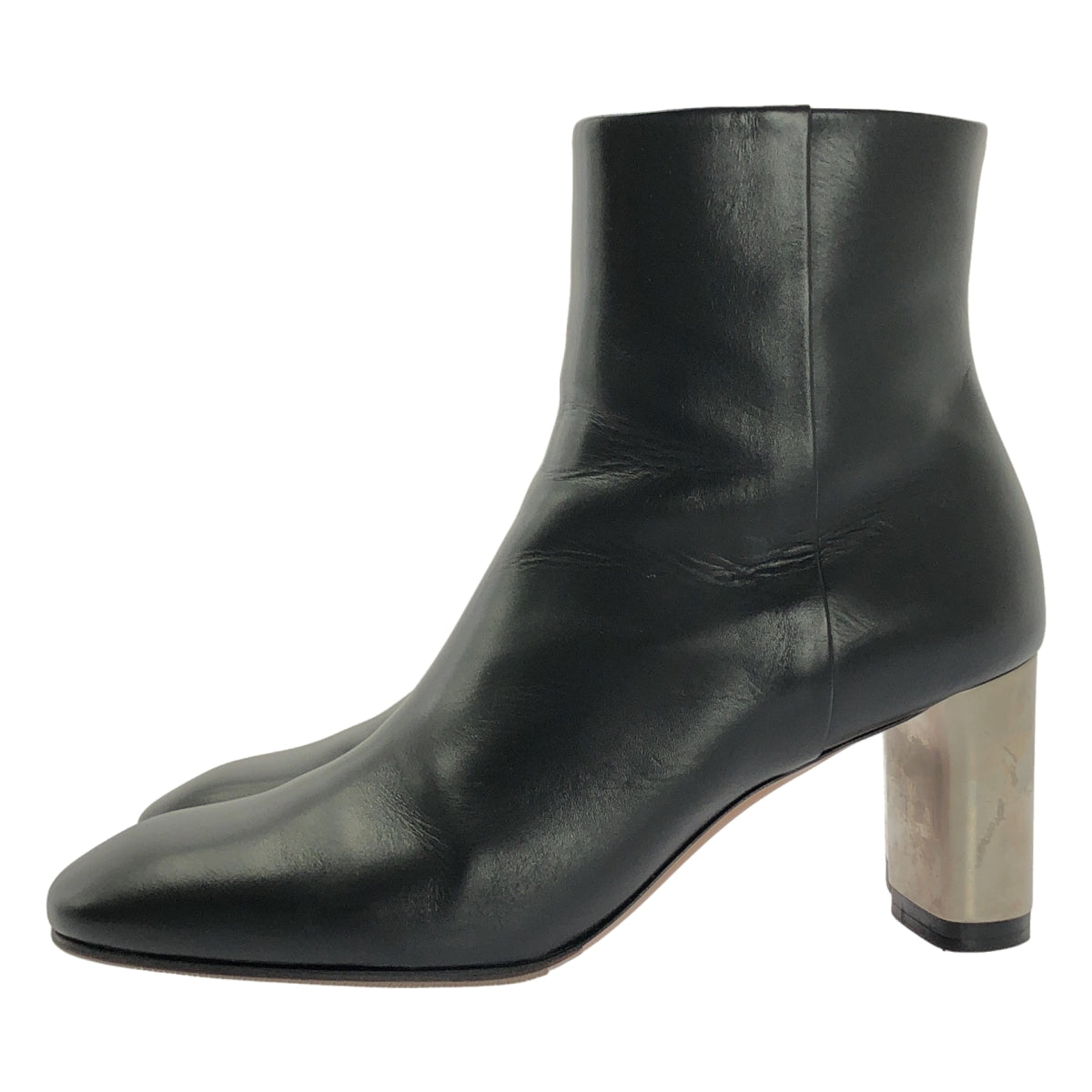 CELINE / 셀린느 | 피비기 BAMBAM 뱅뱅 메탈 힐 가죽 짧은 부츠 | 24 |