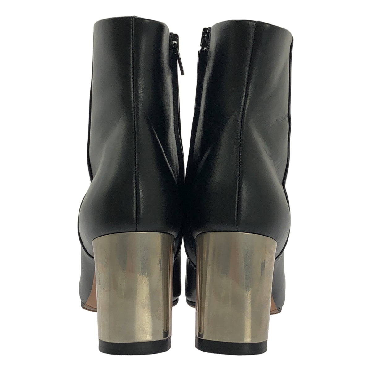 CELINE / 셀린느 | 피비기 BAMBAM 뱅뱅 메탈 힐 가죽 짧은 부츠 | 24 |