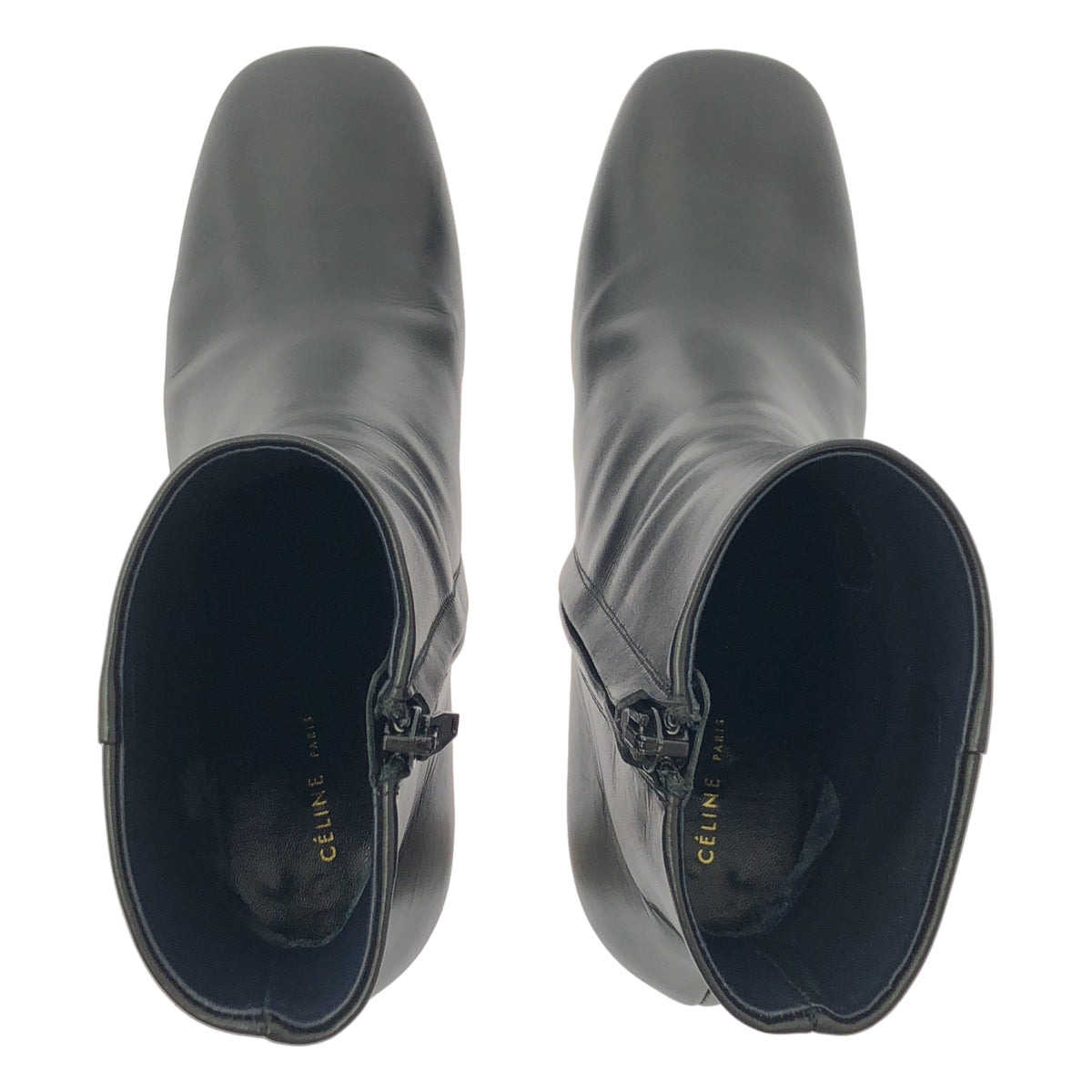 CELINE / 셀린느 | 피비기 BAMBAM 뱅뱅 메탈 힐 가죽 짧은 부츠 | 24 |