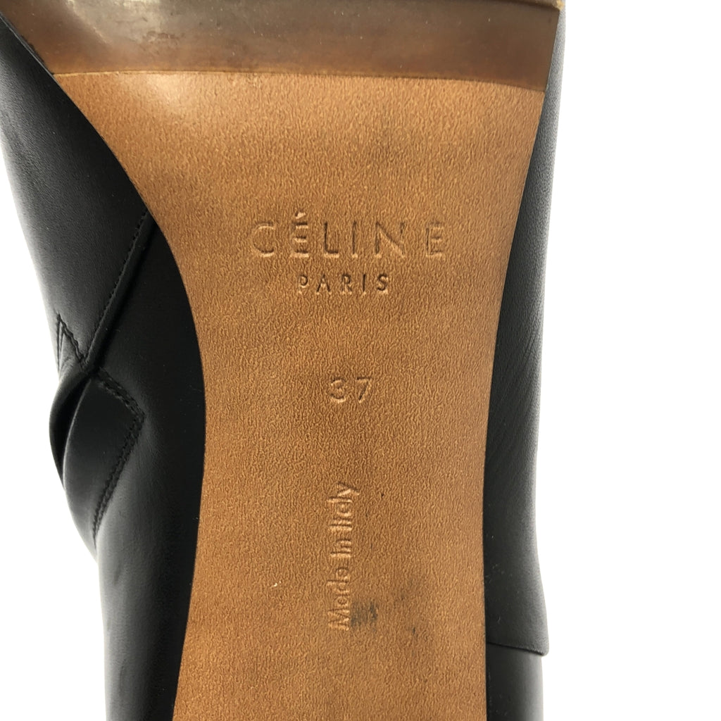 CELINE / 셀린느 | 피비기 BAMBAM 뱅뱅 메탈 힐 가죽 짧은 부츠 | 24 |