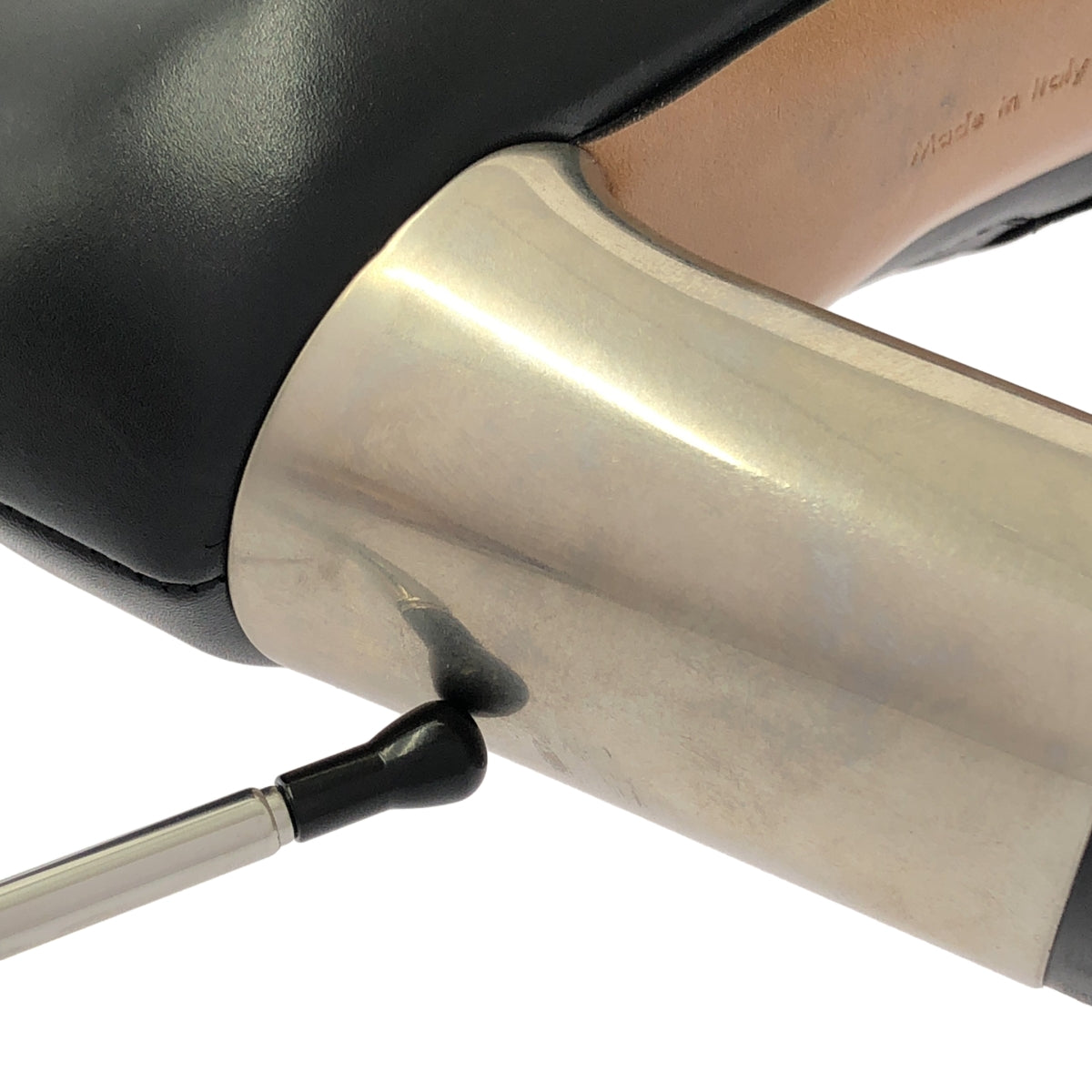 CELINE / 셀린느 | 피비기 BAMBAM 뱅뱅 메탈 힐 가죽 짧은 부츠 | 24 |