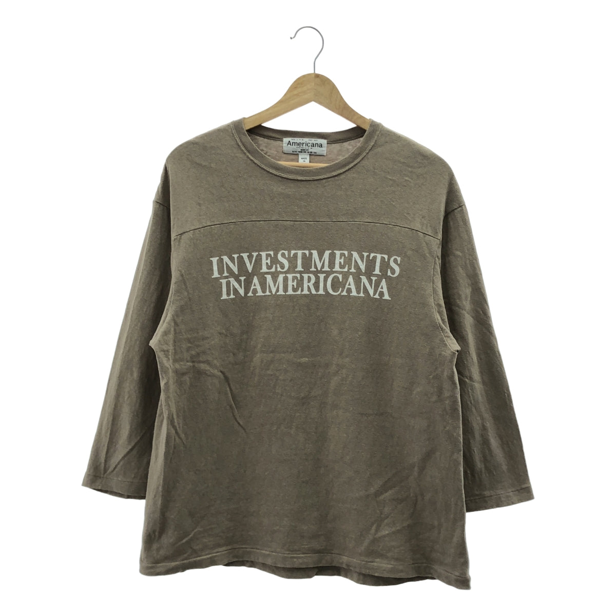 Deuxieme Classe / ドゥーズィエムクラス | 【 AMERICANA / アメリカーナ 】FOOTBALL / フットボールTシャツ カットソー | F | ブラウン系 | レディース