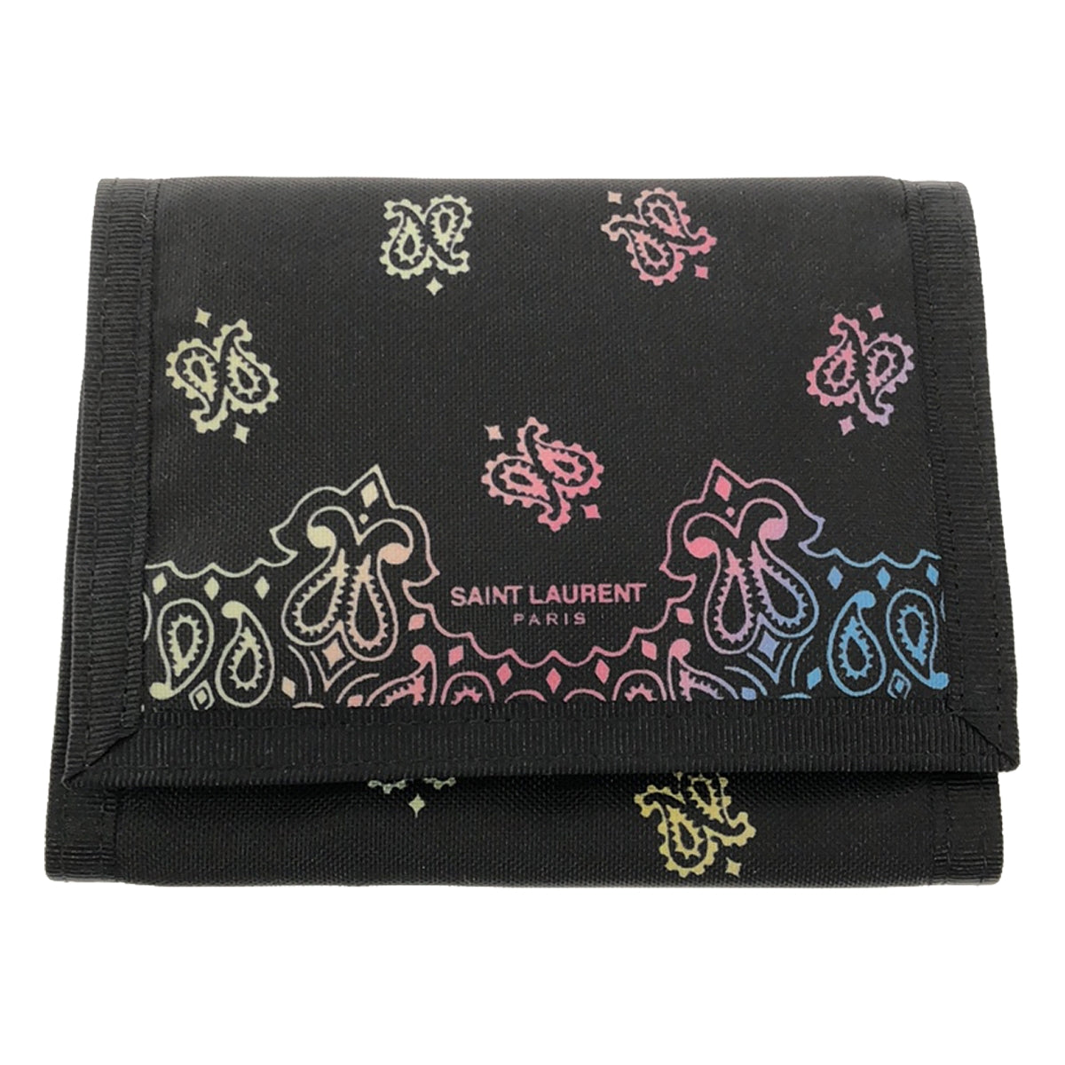 SAINT LAURENT | Paisley pattern nylon tri-fold wallet |