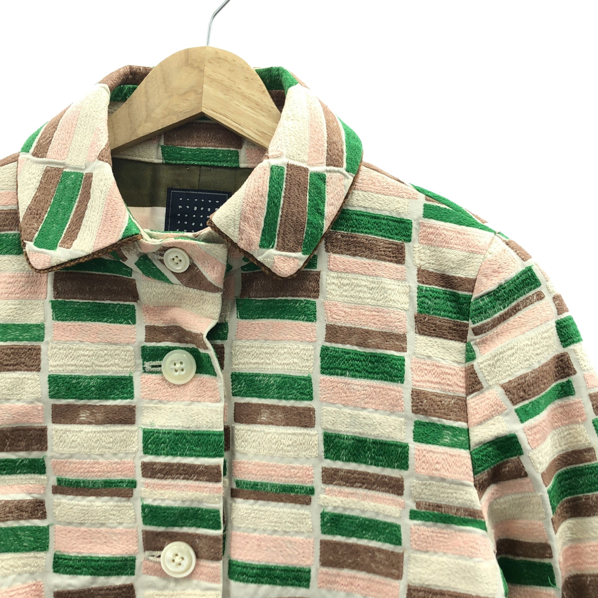 【美品】  mina perhonen / ミナペルホネン | 2008SS | lake レイク / 刺しゅう スプリングコート | 36 | マルチカラー | レディース