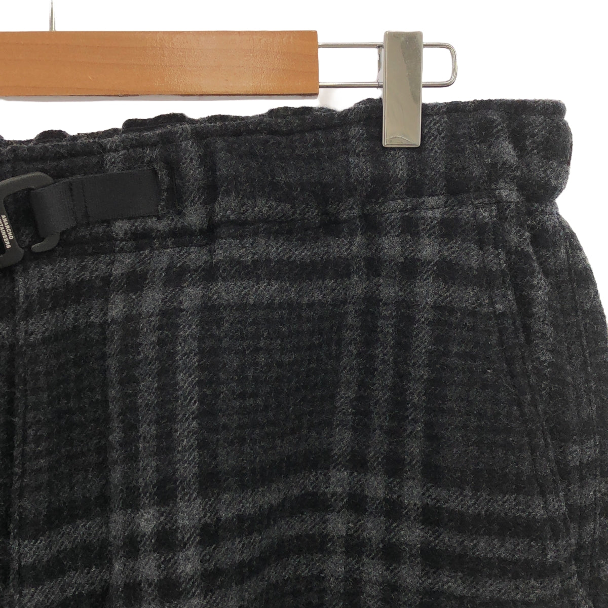 Mountain Research / マウンテンリサーチ | 2024AW | PCU Trousers Wool Check ウール チェック ワイド テーパード カーゴパンツ | L | グレー | メンズ