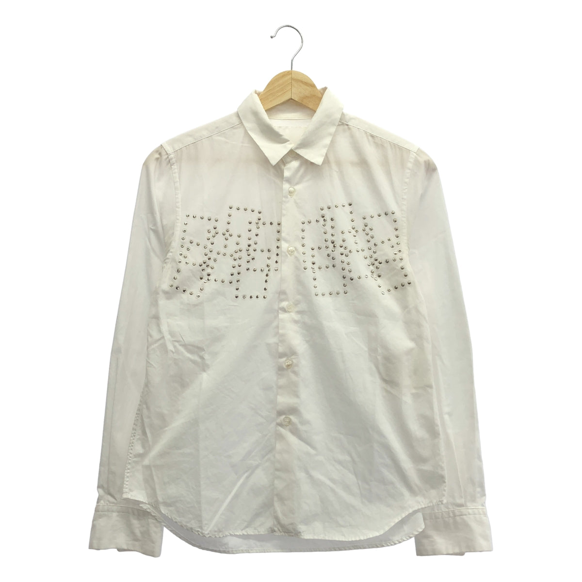 noir kei ninomiya / ノワールケイニノミヤ | 2016SS | スタッズ コットン ロングスリーブシャツ | S | ホワイト | レディース