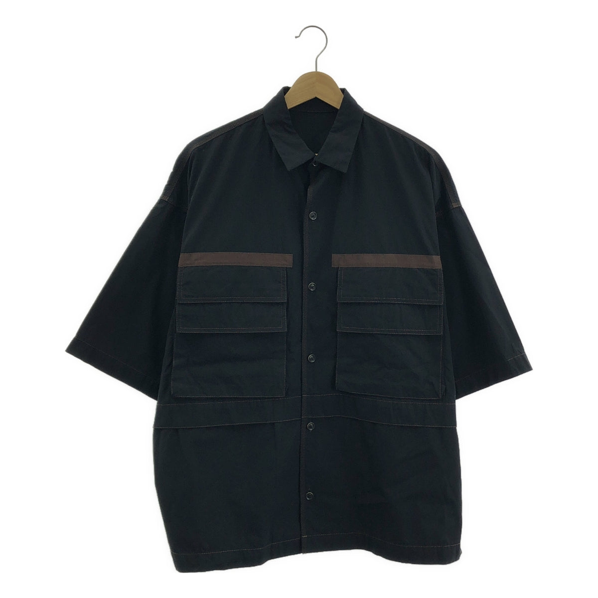 TOMORROWLAND / トゥモローランド | コットン ショートスリーブ ビッグシャツ | XS |