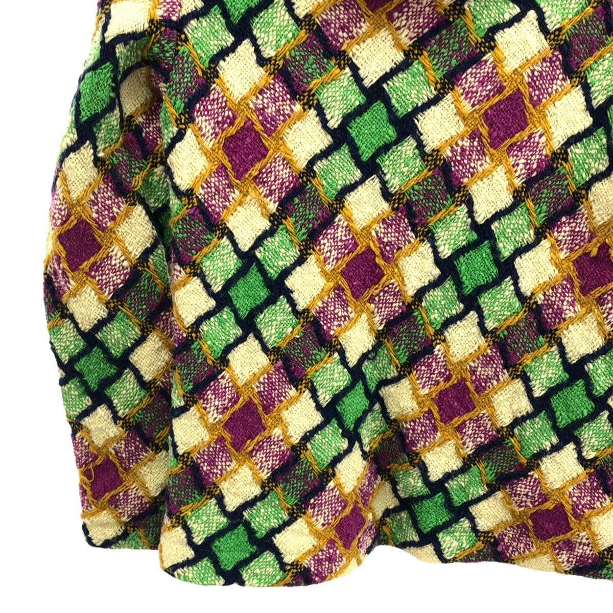 JUNYA WATANABE COMME des GARCONS / 준야와타나베 | 추정 90-00s 아가일 트위드 하이넥 풀오버 | 멀티 컬러 | 여성