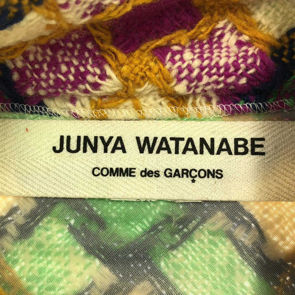 JUNYA WATANABE COMME des GARCONS / 준야와타나베 | 추정 90-00s 아가일 트위드 하이넥 풀오버 | 멀티 컬러 | 여성