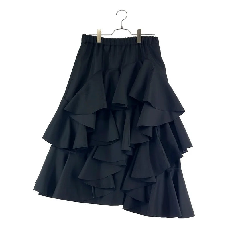 COMME des GARCONS / コムデギャルソン | 2025AW | ポリエステル ドローストリング フリル ボリューム スカート | S | レディース