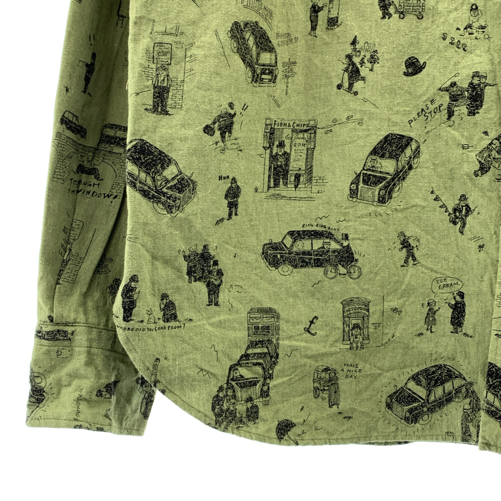 OLDMAN'S TAILOR / 올드맨즈테일러 | WHERE IS MY DOG? ​​총무늬 프린트 스몰 컬러 셔츠 | 42 |