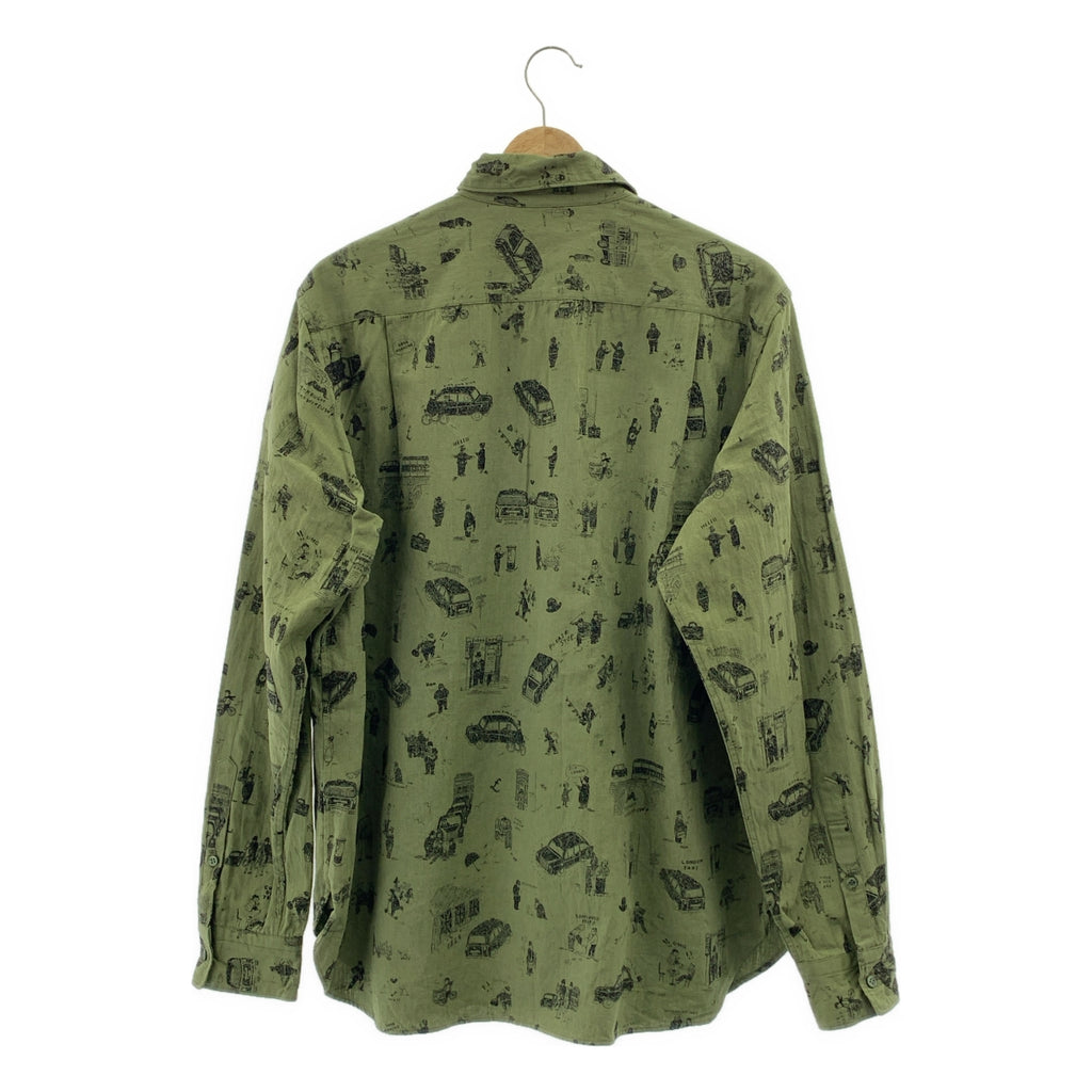 OLDMAN'S TAILOR / 올드맨즈테일러 | WHERE IS MY DOG? ​​총무늬 프린트 스몰 컬러 셔츠 | 42 |