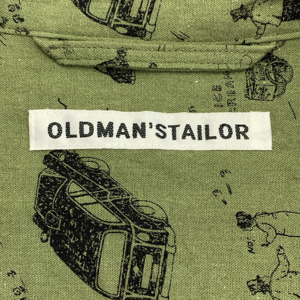 OLDMAN'S TAILOR / 올드맨즈테일러 | WHERE IS MY DOG? ​​총무늬 프린트 스몰 컬러 셔츠 | 42 |