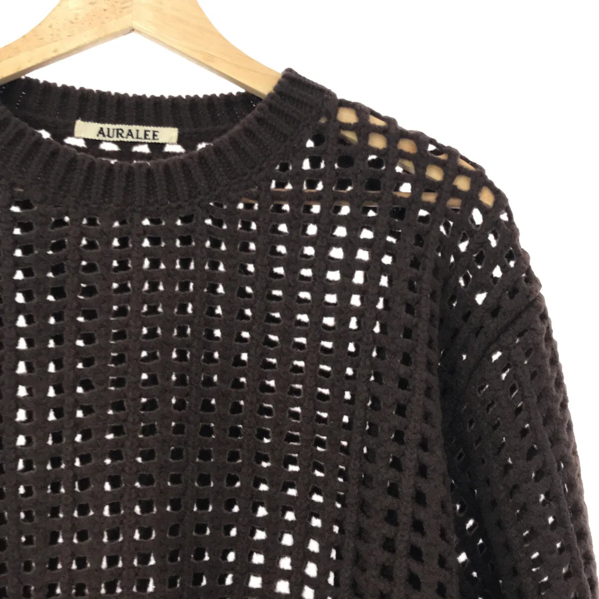 AURALEE / オーラリー | 2022AW | IENA取扱い WOOL FELT YARN MESH ニット | 1 | レディース