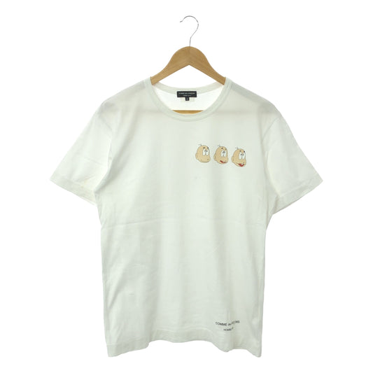 COMME des GARCONS HOMME PLUS | 2008SS | × Sally the Witch Print Crew Neck T-Shirt Cut and Sewn | S | White | Men's