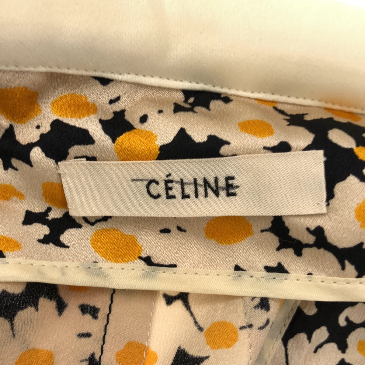 CELINE / 셀린느 | 피비기 플라워 프린트 스커트 | 34 | 블랙 베이지/오렌지 | 여성