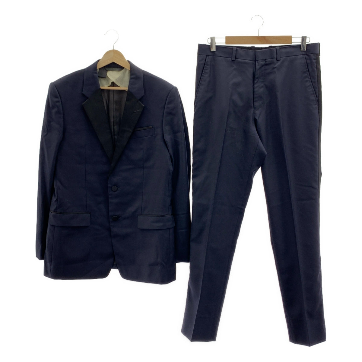 [狀況極佳] N.HOOLYWOOD | 2B 訂製外套與側條紋休閒褲及長褲套裝 | 尺寸 40 | 深海軍藍/黑色 | 男款