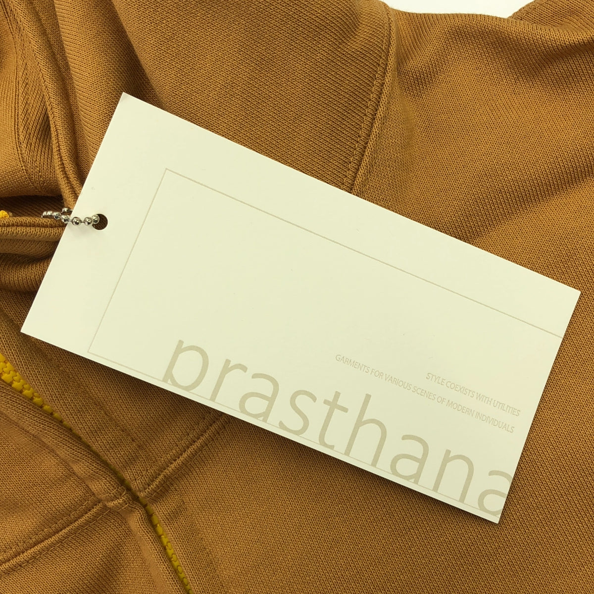 【新品】  prasthana / プラスターナ | reverse dolman sleeve zip parka ジップパーカー | M | マスタード | メンズ