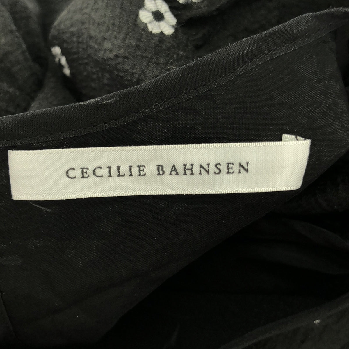 Cecilie Bahnsen / セシリーバンセン | Alexa Floral Cloque Babydoll Dress / パフスリーブ ギャザー ドレス ワンピース / 総裏地 | UK8 |