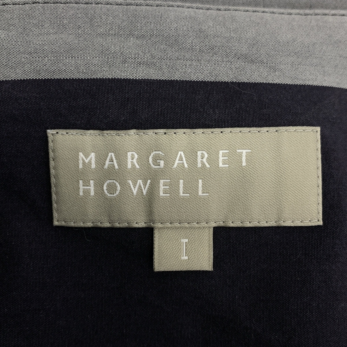MARGARET HOWELL / マーガレットハウエル | コットン ボーダー プルオーバー 半袖ブラウス | 1 | レディース