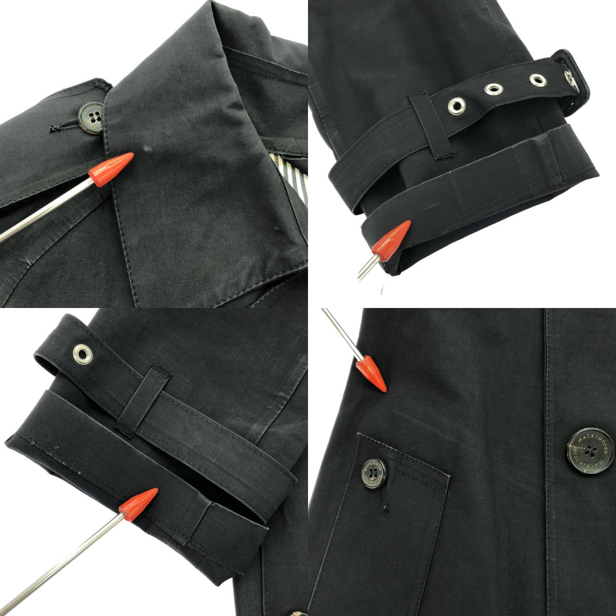 MACKINTOSH / マッキントッシュ | ゴム引き ロング トレンチコート | 36 | ブラック | レディース
