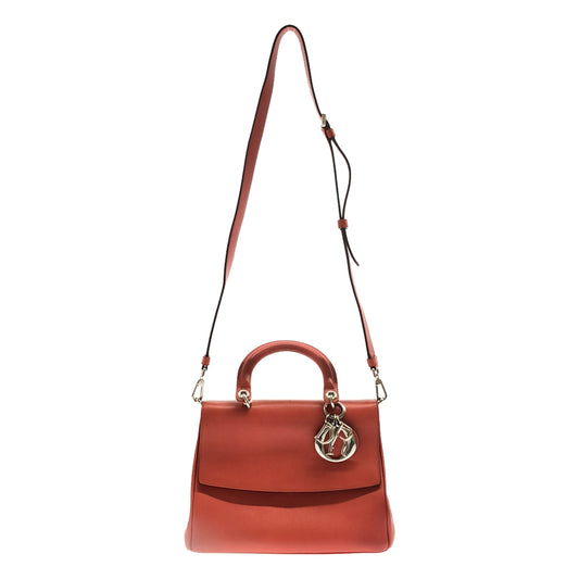 Christian Dior | BE DIOR | Leather double flap shoulder bag with charm | Red/Pink | Women's