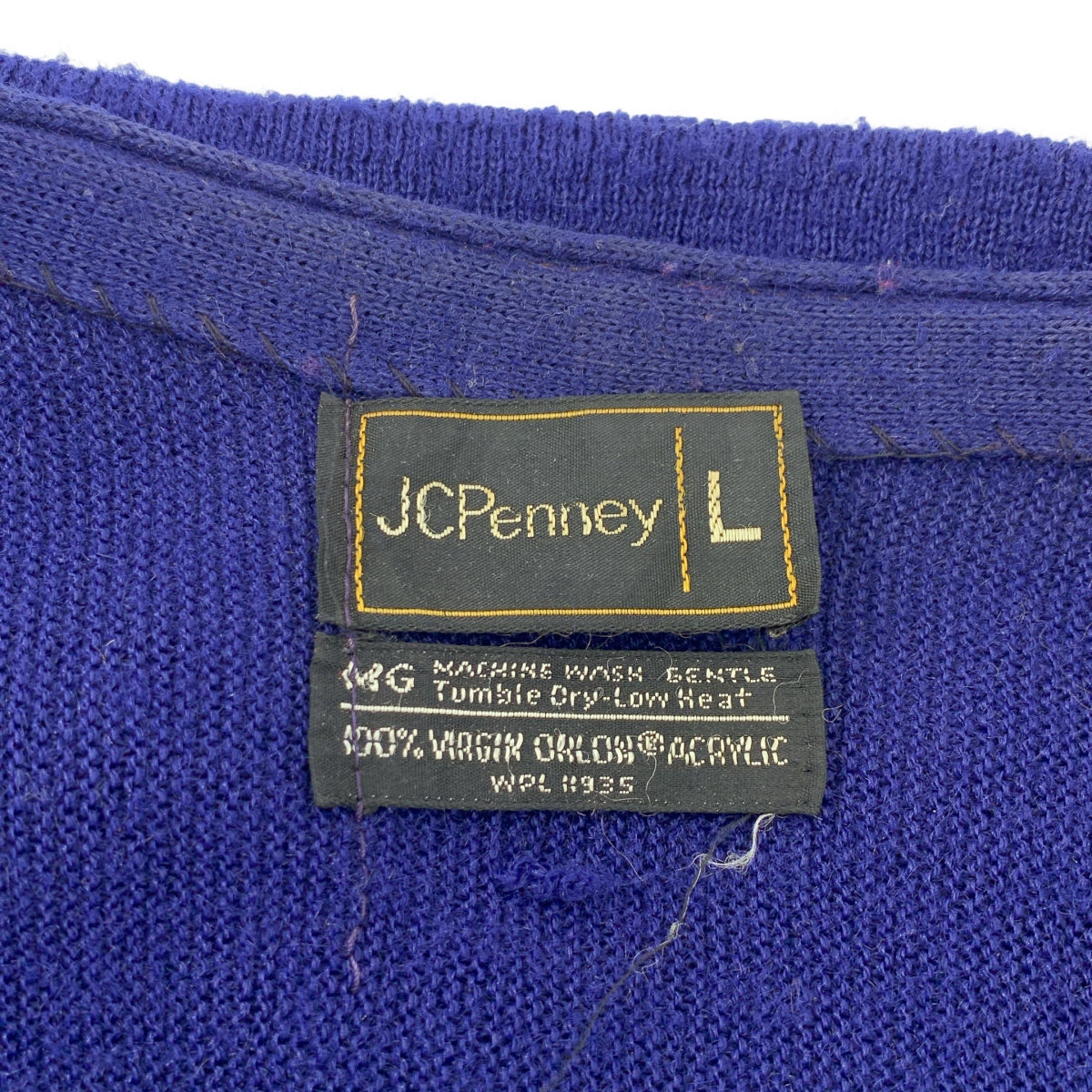 復古/復古服裝 | JCPenney / 1970年代復古腈綸開襟衫 | L碼 | 男士