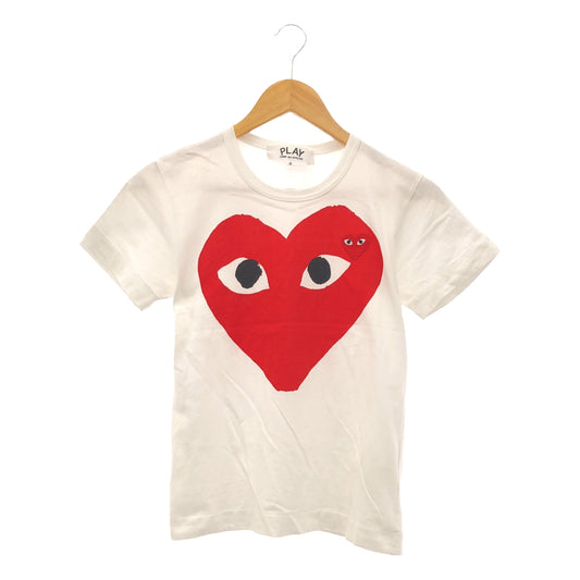 PLAY COMME des GARCONS / プレイコムデギャルソン | 2010SS | ダブルハート ロゴ Tシャツ | S | ホワイト | レディース