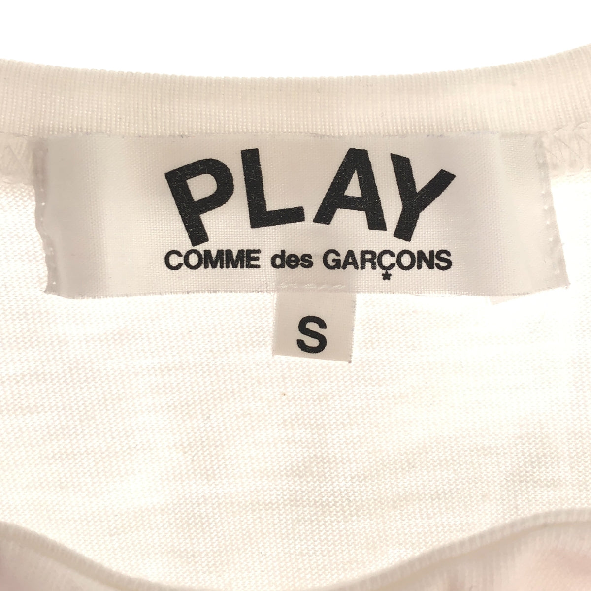 PLAY COMME des GARCONS / 플레이콤 데 갤슨 | 2010SS | 더블 하트 로고 티셔츠 | S | 화이트 | 여성