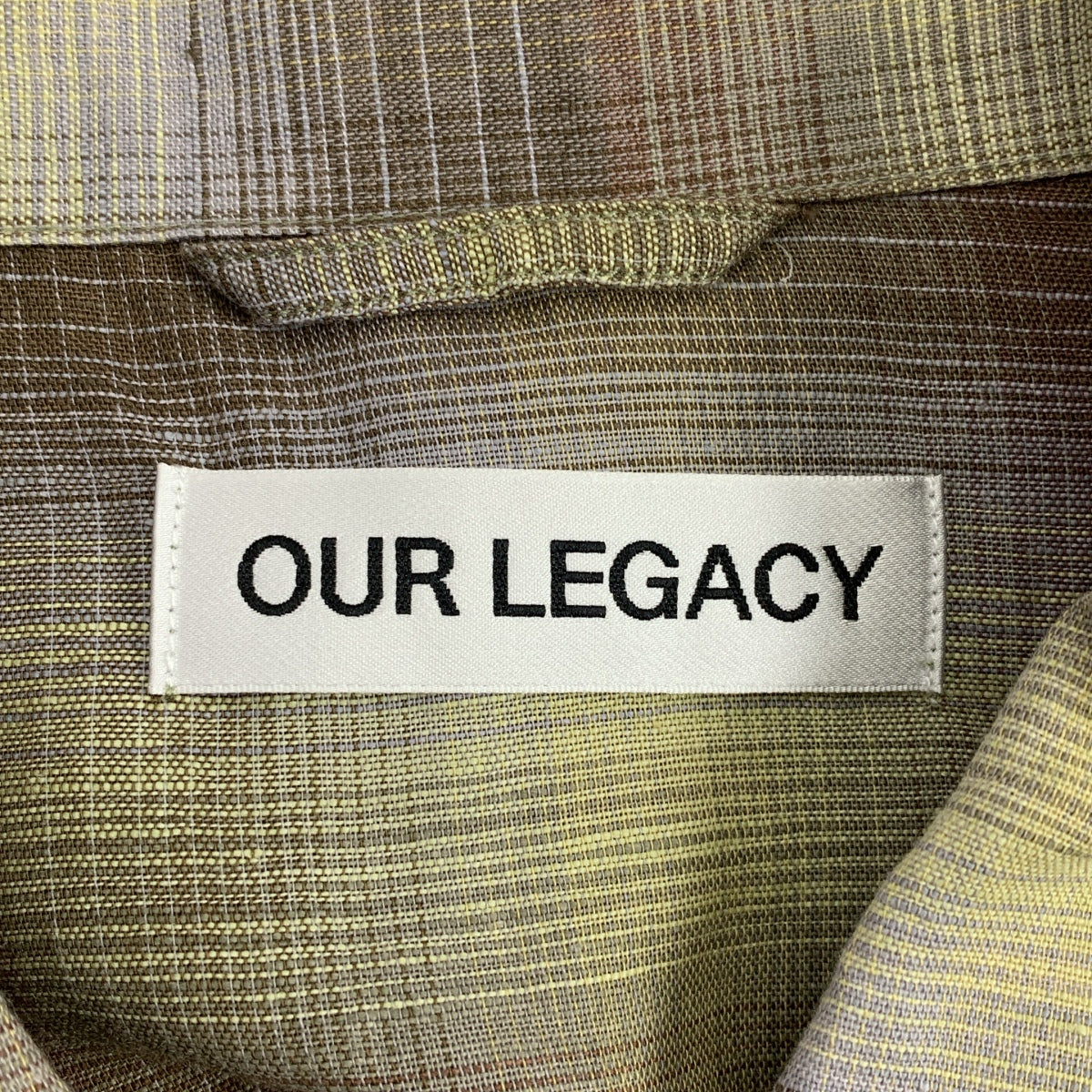 【成色極佳】OUR LEGACY | 漸層格紋襯衫 | 48碼 | 黃色/棕色 | 男款