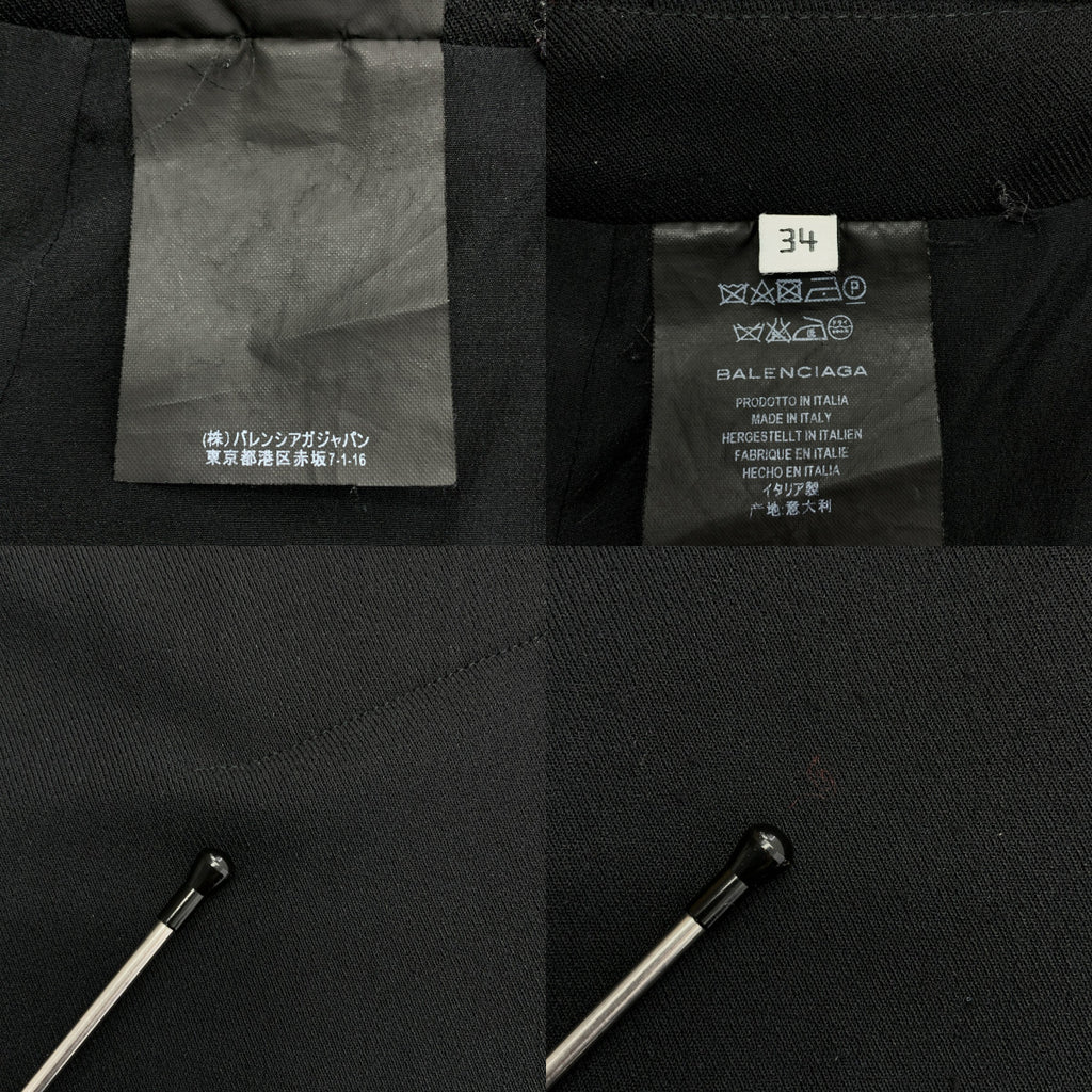 BALENCIAGA / バレンシアガ | バックジップ スリット スカート / 総裏地 | 34 | レディース