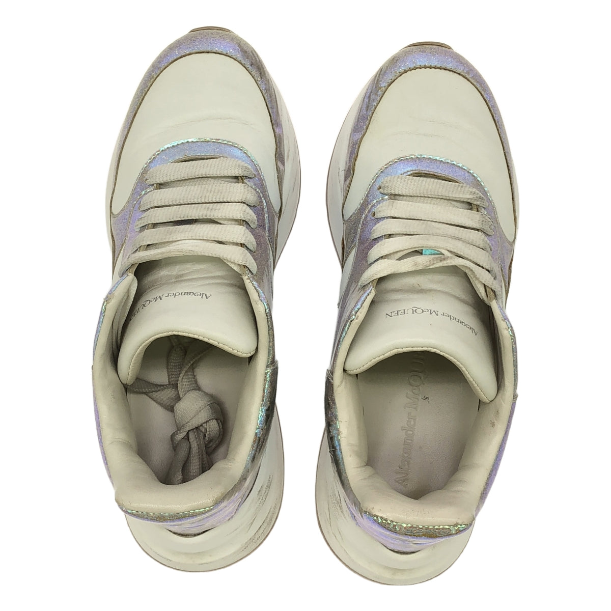 ALEXANDER MCQUEEN / アレキサンダーマックイーン | レザー プラットフォーム ローカットスニーカー | 36 1/2 | ホワイト | レディース