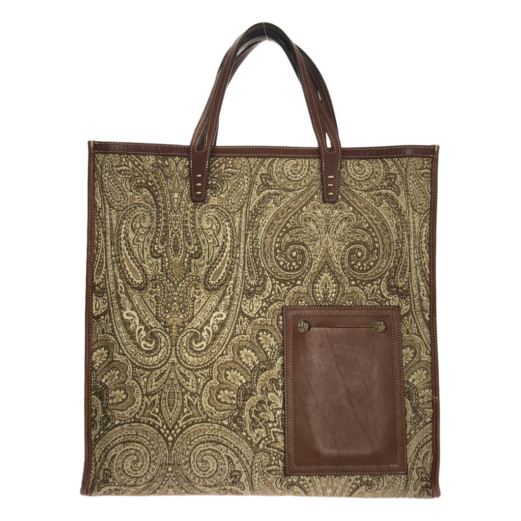 A VACATION / 어바케이션 | × IENA / 예나 별주 rock / 락 총무늬 페이즐리 엠브로이더리 가죽 핸들 토트 백 |