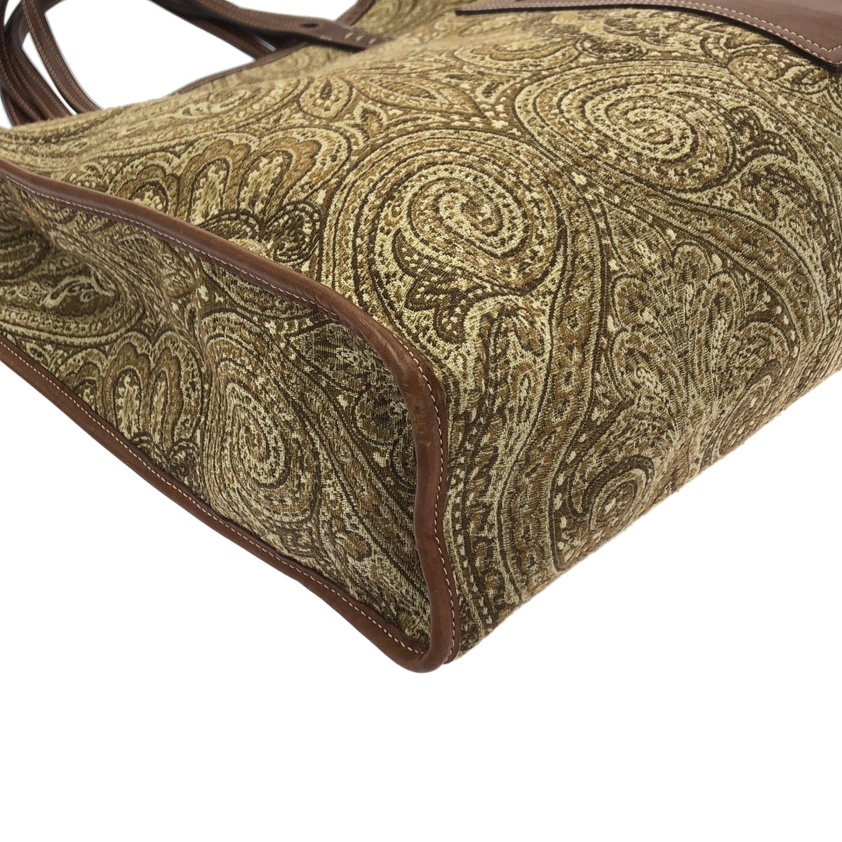 A VACATION / 어바케이션 | × IENA / 예나 별주 rock / 락 총무늬 페이즐리 엠브로이더리 가죽 핸들 토트 백 |