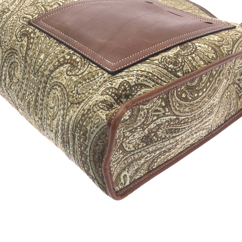 A VACATION / 어바케이션 | × IENA / 예나 별주 rock / 락 총무늬 페이즐리 엠브로이더리 가죽 핸들 토트 백 |