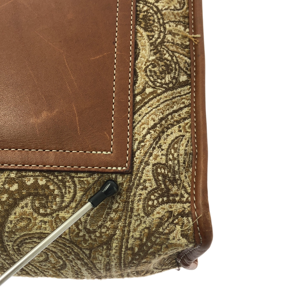 A VACATION / 어바케이션 | × IENA / 예나 별주 rock / 락 총무늬 페이즐리 엠브로이더리 가죽 핸들 토트 백 |