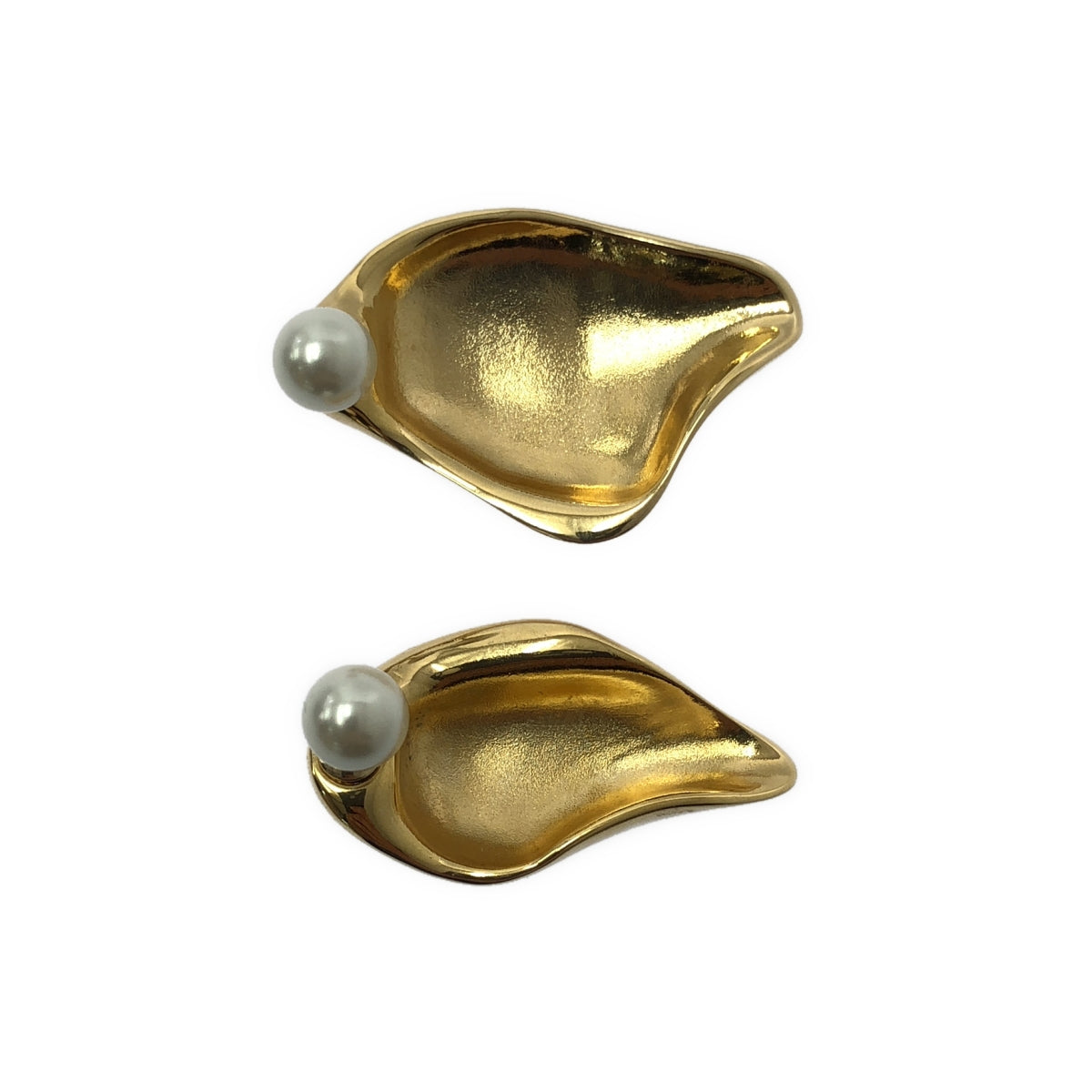 [狀況極佳] Mame Kurogouchi | 2025AW | 有機圖案黃銅耳環（身體穿孔）| F | 金色 | 女款