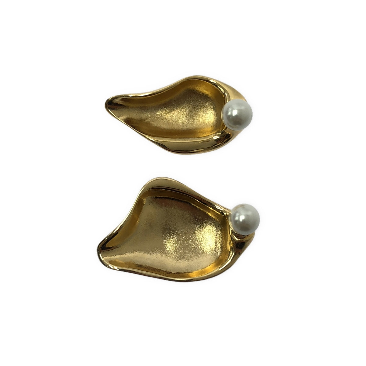 [狀況極佳] Mame Kurogouchi | 2025AW | 有機圖案黃銅耳環（身體穿孔）| F | 金色 | 女款