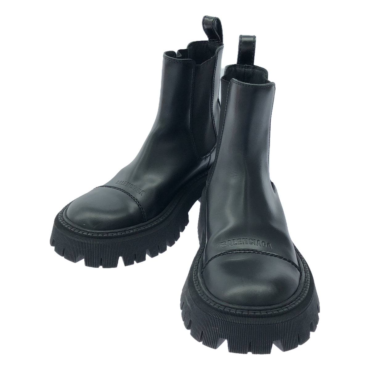 [狀況良好] 巴黎世家 / 巴黎世家 |拖拉機短靴切爾西靴 | 36 |黑色 |女性的