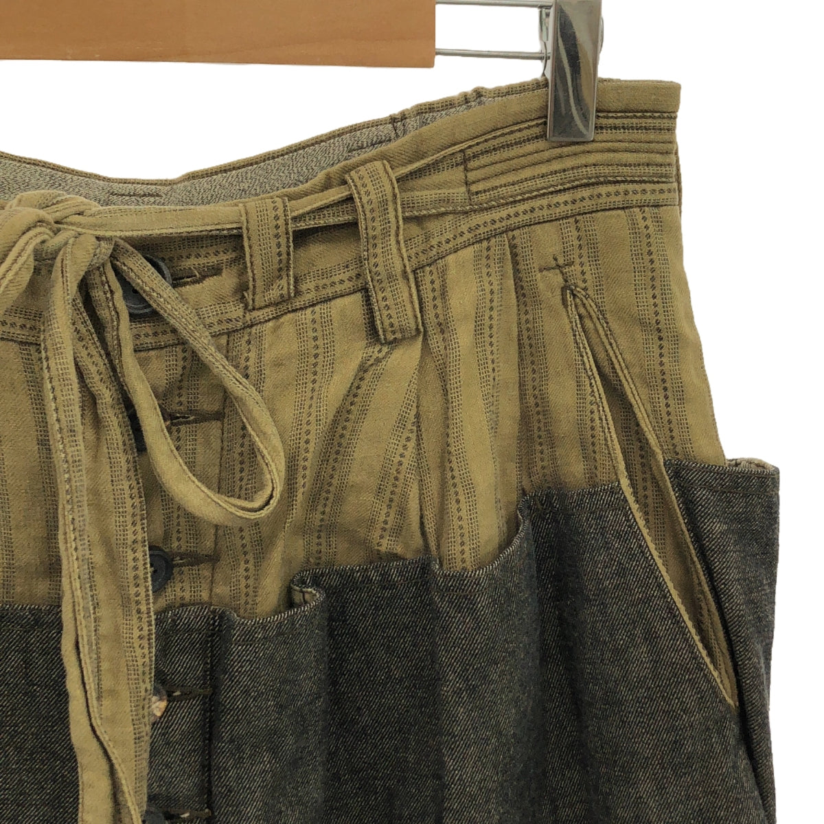 ziggy chen / Ziggy Chen | 2022AW | FRONT PLEATS WIDE DENIM PANTS / Drawstring denim wide pants | 44 | Beige/Gray | Men's