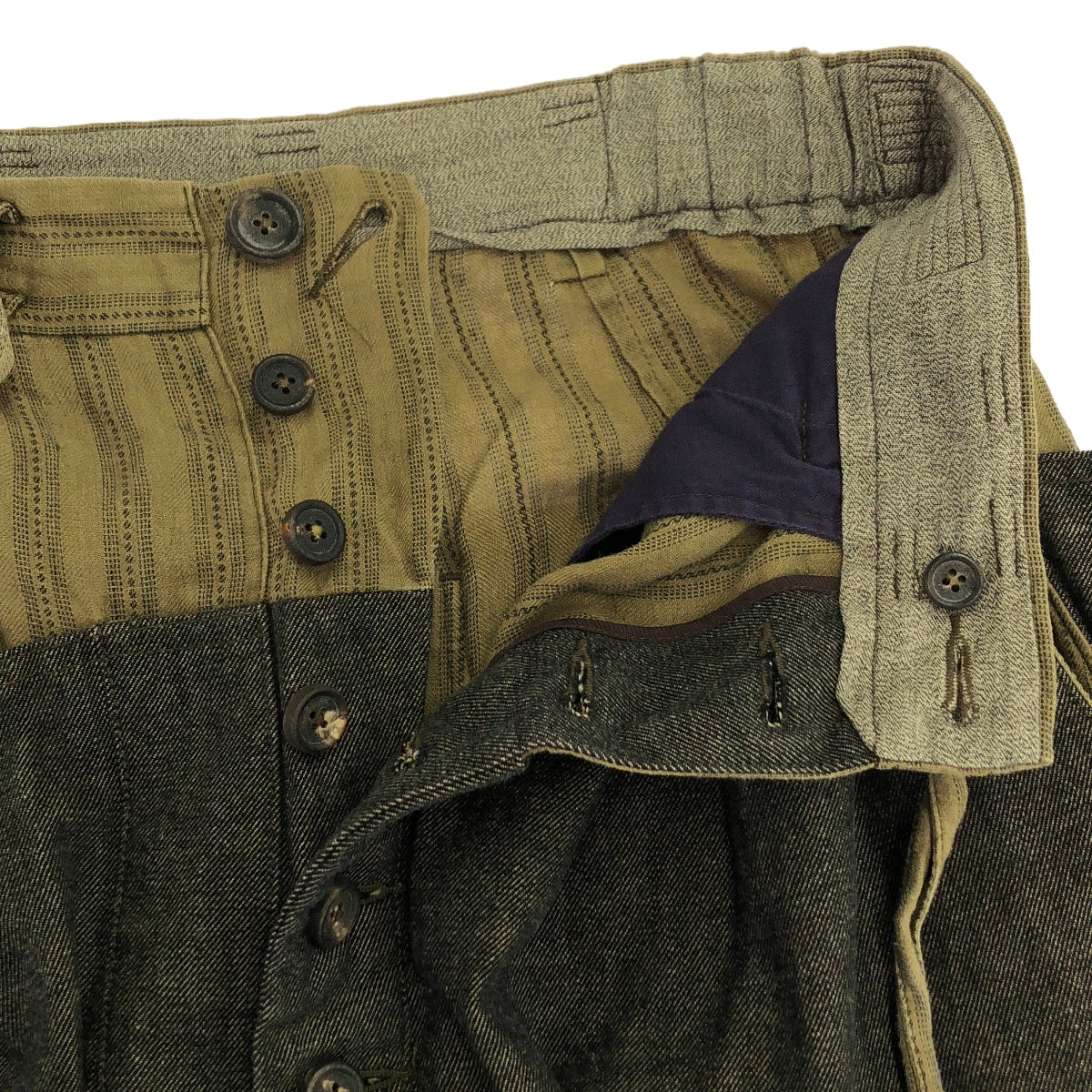 ziggy chen / Ziggy Chen | 2022AW | FRONT PLEATS WIDE DENIM PANTS / Drawstring denim wide pants | 44 | Beige/Gray | Men's