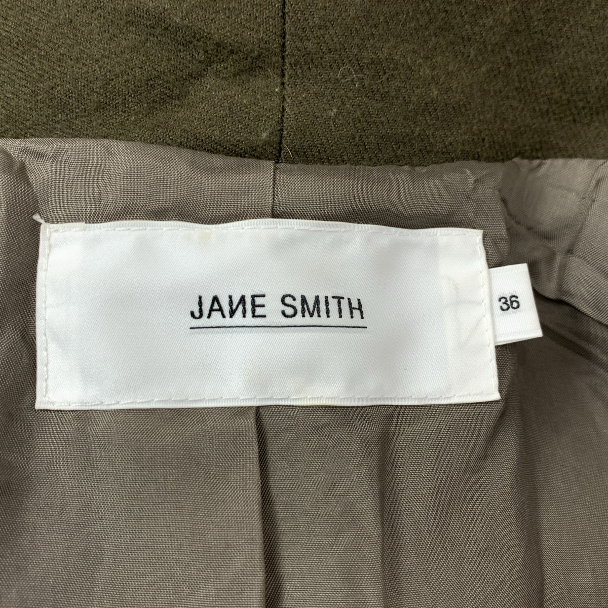 JANE SMITH / 제인 스미스 | 울 코튼 벨티드 코트 | 36 | 카키 | 여성