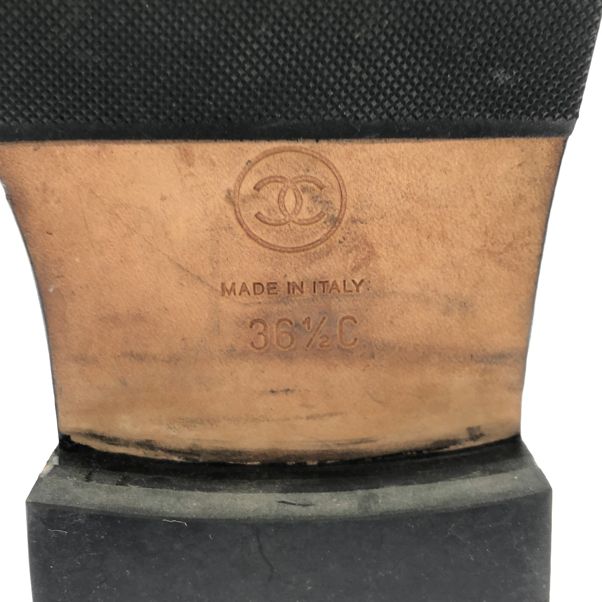 香奈兒 |絨面革 Coco Mark 側拉鍊靴 | 36 1/2 |黑色 |女的