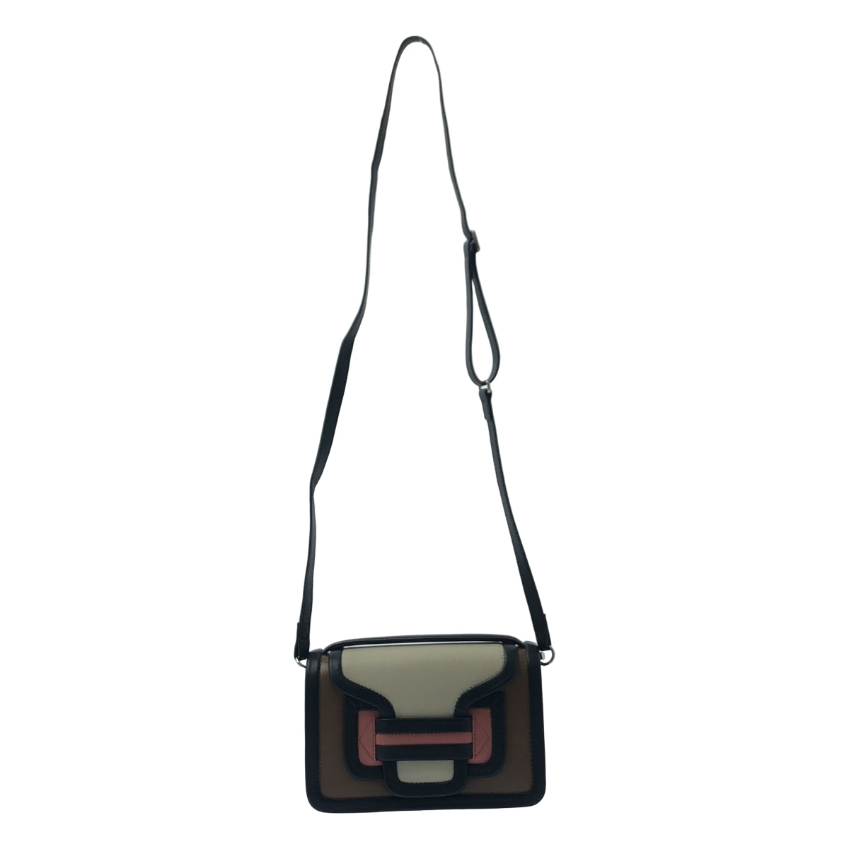 PIERRE HARDY / ピエールアルディ | QV08 / アルファ 2way ショルダー付き レザー フラップ ハンドバッグ |