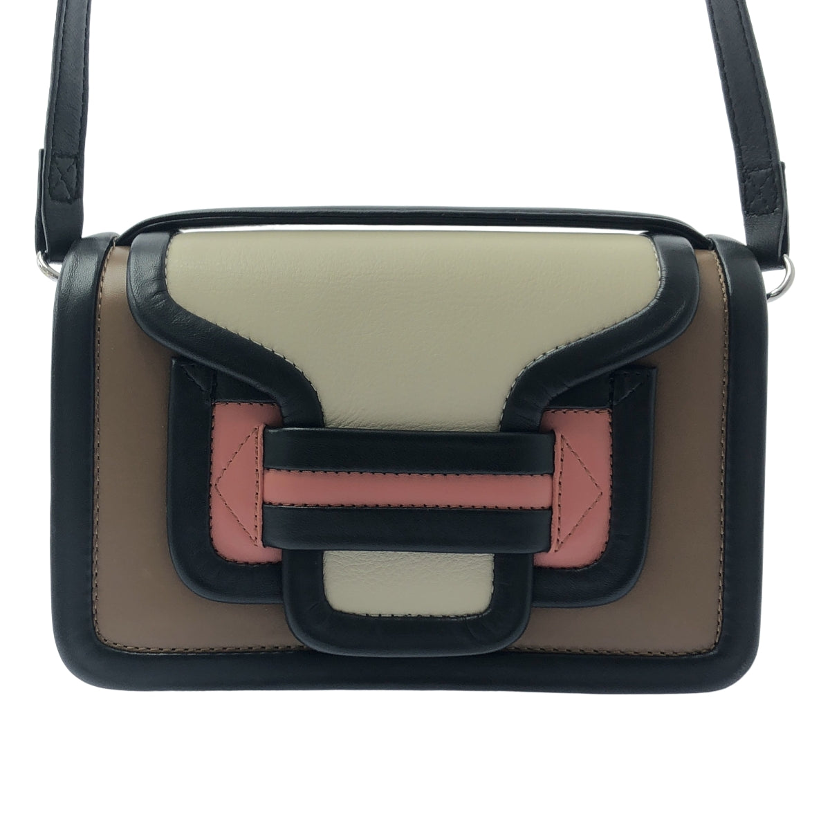 PIERRE HARDY / ピエールアルディ | QV08 / アルファ 2way ショルダー付き レザー フラップ ハンドバッグ |